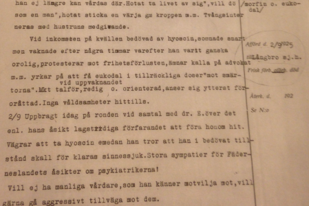 Jahaja. Hermann Göring har stora sympatier för Fäderneslandets åsikter om psykiatrikerna!